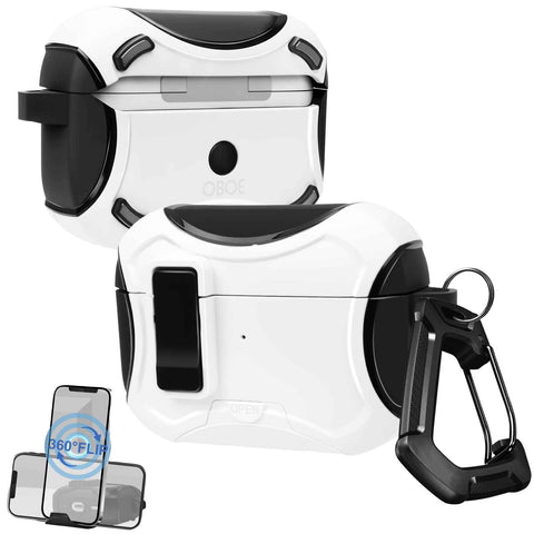 Magnetic Lock Case For Apple Airpods Pro 2 Case (2023/2022/2019, 2nd/1st Gen), Magsafe Ready Case with Phone Stand (AIRPODS & CHARGING CASE NOT INCLUDED)