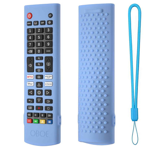 Oboe Silicone Tv Remote Cover Compatible with LG Smart LED TV Remote LG AKB750 Protective Case with Lanyard