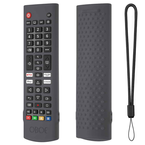 Oboe Silicone Tv Remote Cover Compatible with LG Smart LED TV Remote LG AKB750 Protective Case with Lanyard