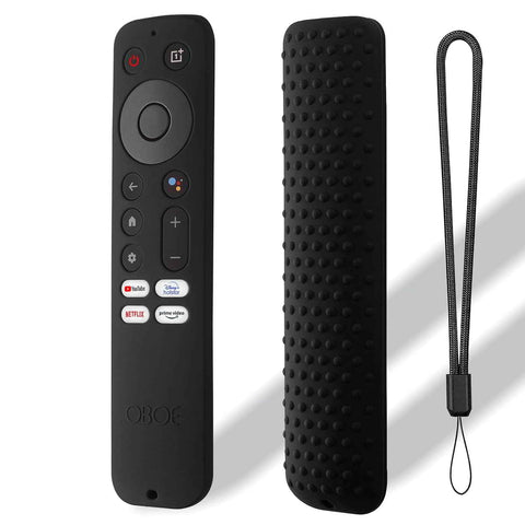 Oboe Silicone TV Remote Cover Compatible with One Plus Tv Remote RC-005A Q Series/U Series Smart Tv Q2 Pro Remote Protective Case with Lanyard