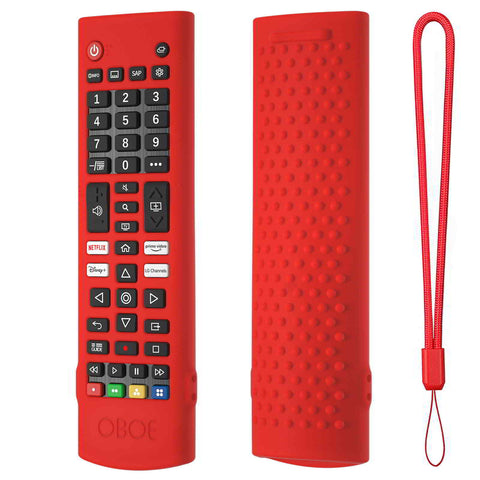 Oboe Silicone Tv Remote Cover Compatible with LG Smart LED TV Remote LG AKB750 Protective Case with Lanyard