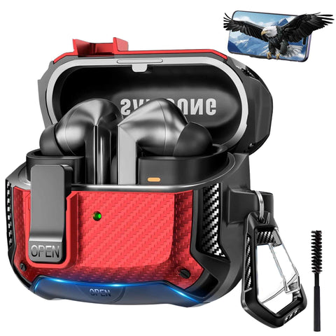 Secure Lock Case with Phone Stand For Samsung Galaxy Buds 3 Case & Buds 3 Pro (2024) Case [Buds & Charging CASE NOT Included]