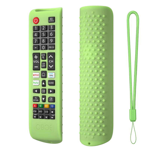 Oboe Silicone Tv Remote Cover Compatible with Samsung Smart Tv Remote BN59-01315 Tv Remote Protective Case with Lanyard