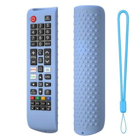 Oboe Silicone Tv Remote Cover Compatible with Samsung Smart Tv Remote BN59-01315 Tv Remote Protective Case with Lanyard