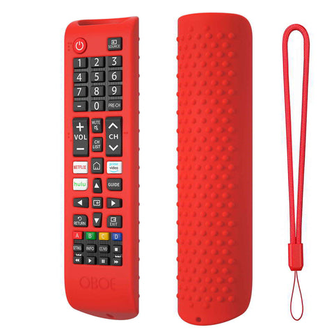 Oboe Silicone Tv Remote Cover Compatible with Samsung Smart Tv Remote BN59-01315 Tv Remote Protective Case with Lanyard