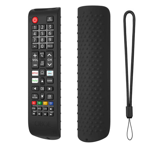 Oboe Silicone Tv Remote Cover Compatible with Samsung Smart Tv Remote BN59-01315 Tv Remote Protective Case with Lanyard