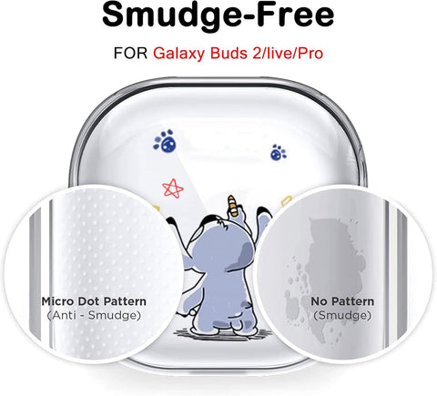 Oboe Case 'Compatible with' Samsung Galaxy Buds FE (2023), Buds 2 Pro (2022), Galaxy Buds 2 (2021), Galaxy Buds Pro (2021), Buds Live with Keyring (Cartoon Case) [Buds & Charging CASE NOT Included]