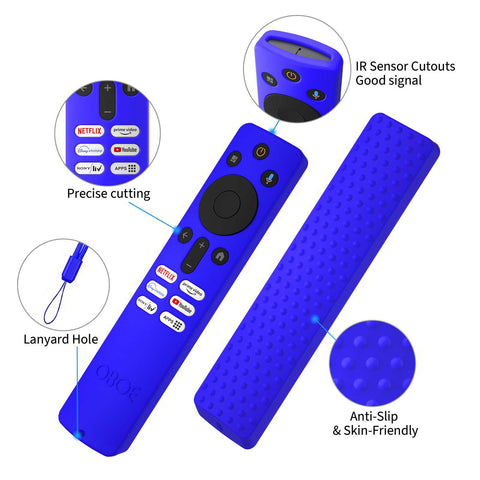 Oboe Silicone TV Remote Cover 'Compatible with' Xiaomi Mi Tv X Series 2024 / X Pro QLED Tv Remote 2024 Model Remote Protective Case with Remote Loop [Remote NOT Included]