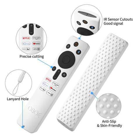 Oboe Silicone TV Remote Cover 'Compatible with' Xiaomi Mi Tv X Series 2024 / X Pro QLED Tv Remote 2024 Model Remote Protective Case with Remote Loop [Remote NOT Included]