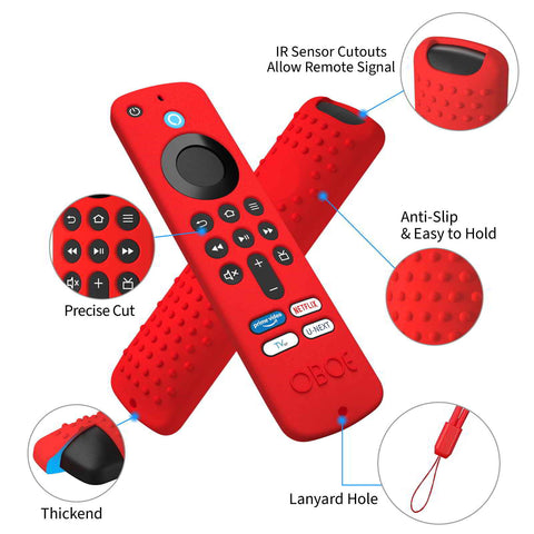 Silicone TV Remote Cover For All New Fire TV Stick 4k Remote & Fire Tv Stick HD Remote 2025 Model [Remote NOT Included]