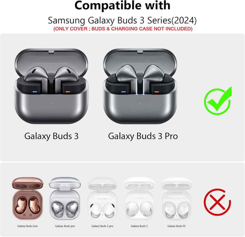 Secure Lock Case with Phone Stand For Samsung Galaxy Buds 3 Case & Buds 3 Pro (2024) Case [Buds & Charging CASE NOT Included]