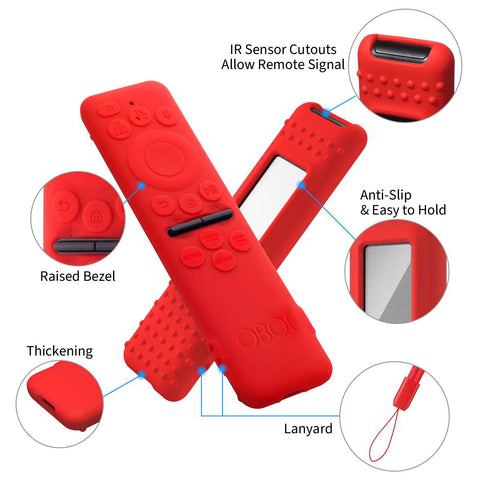 Oboe Silicone Tv Remote Cover Compatible with Samsung Smart Tv Remote 2025 Key Cover Case with Lanyard [Remote NOT Included]