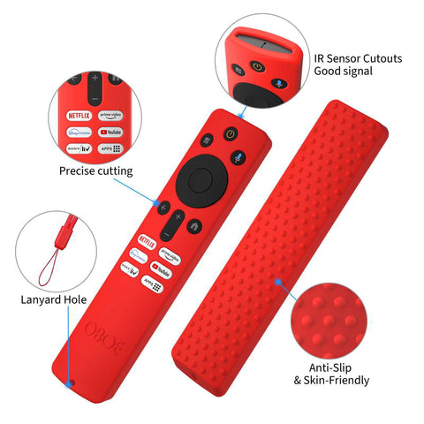 Oboe Silicone TV Remote Cover 'Compatible with' Xiaomi Mi Tv X Series 2024 / X Pro QLED Tv Remote 2024 Model Remote Protective Case with Remote Loop [Remote NOT Included]