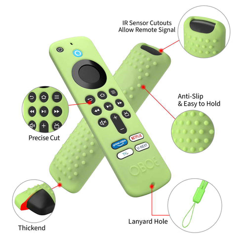 Silicone TV Remote Cover For All New Fire TV Stick 4k Remote & Fire Tv Stick HD Remote 2025 Model [Remote NOT Included]