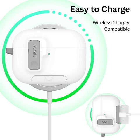 Oboe Aegis Case 'COMPATIBLE WITH' Apple Airpods Pro 3 Case Full Protection Cover with Phone Stand, Magnetic Lock & Keyring (Blue) [AIRPODS & CHARGING CASE NOT INCLUDED]