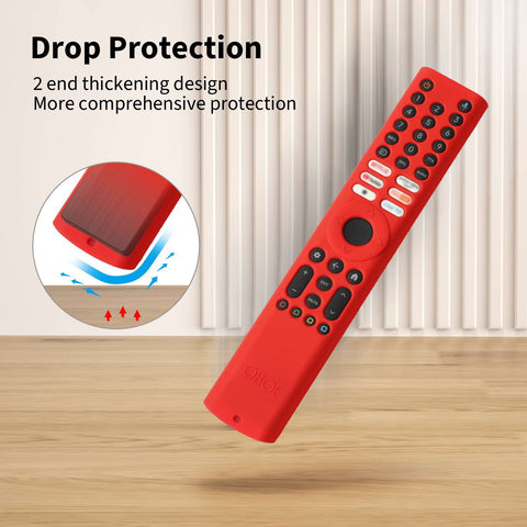 Oboe Silicone TV Remote Cover 'Compatible with' Xiaomi Mi Tv FX Series Remote XMRM-21 Case with Lanyard [Remote NOT Included]