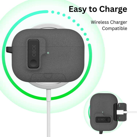 Oboe Aegis Case 'COMPATIBLE WITH' Apple Airpods Pro 3 Case Full Protection Cover with Phone Stand, Magnetic Lock & Keyring (Blue) [AIRPODS & CHARGING CASE NOT INCLUDED]