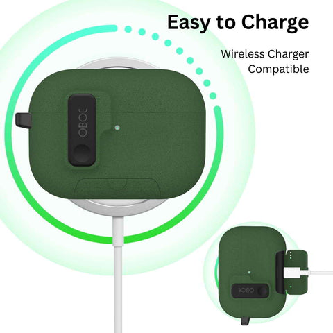 Oboe Aegis Case 'COMPATIBLE WITH' Apple Airpods Pro 3 Case Full Protection Cover with Phone Stand, Magnetic Lock & Keyring (Blue) [AIRPODS & CHARGING CASE NOT INCLUDED]