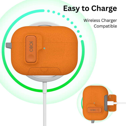 Oboe Aegis Case 'COMPATIBLE WITH' Apple Airpods Pro 3 Case Full Protection Cover with Phone Stand, Magnetic Lock & Keyring (Blue) [AIRPODS & CHARGING CASE NOT INCLUDED]