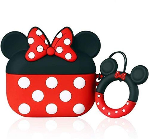 Oboe 3D Cute Cartoon Design Silicone Case with Anti-Lost Keyring Compatible with Apple AirPods Pro