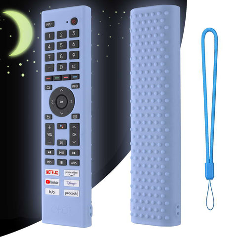 Oboe Silicone Tv Remote Cover Compatible with Hisense Tv Remote ERF380 Hisense Voice Remote Protective Case with Lanyard