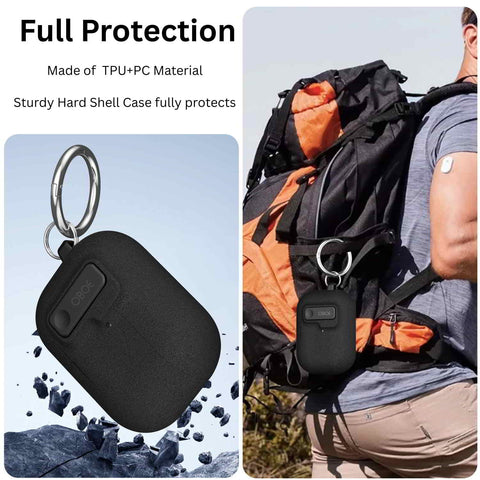 Oboe Aegis Case 'COMPATIBLE WITH' Apple Airpods Pro 3 Case Full Protection Cover with Phone Stand, Magnetic Lock & Keyring (Blue) [AIRPODS & CHARGING CASE NOT INCLUDED]