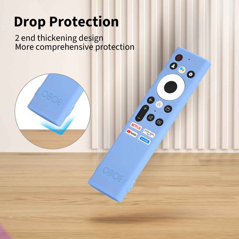 Oboe Silicone TV Remote Cover Compatible with Sansui Tv Remote/Croma Tv/Kodak Tv/Haier Tv/Blaupunkt Tv Remote Protective Case with Remote Loop [REMOTE NOT INCLUDED]