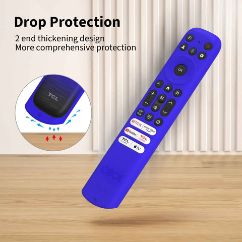 Oboe Silicone TV Remote Cover Compatible with TCL Tv Remote 2024 Model/TCL TV V6B SERIES QLED Remote Case with Lanyard