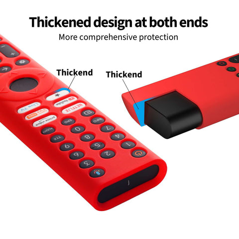 Oboe Silicone TV Remote Cover 'Compatible with' Xiaomi Mi Tv FX Series Remote XMRM-21 Case with Lanyard [Remote NOT Included]