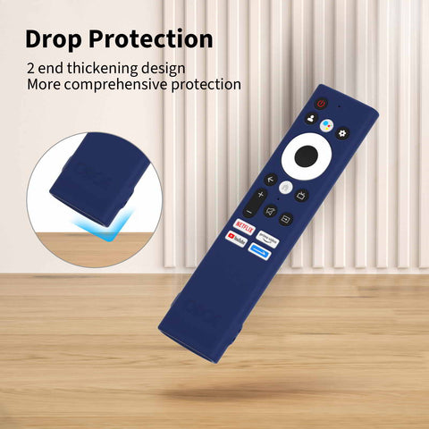 Oboe Silicone TV Remote Cover Compatible with Sansui Tv Remote/Croma Tv/Kodak Tv/Haier Tv/Blaupunkt Tv Remote Protective Case with Remote Loop [REMOTE NOT INCLUDED]