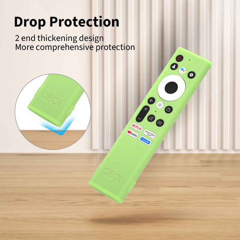 Oboe Silicone TV Remote Cover Compatible with Sansui Tv Remote/Croma Tv/Kodak Tv/Haier Tv/Blaupunkt Tv Remote Protective Case with Remote Loop [REMOTE NOT INCLUDED]