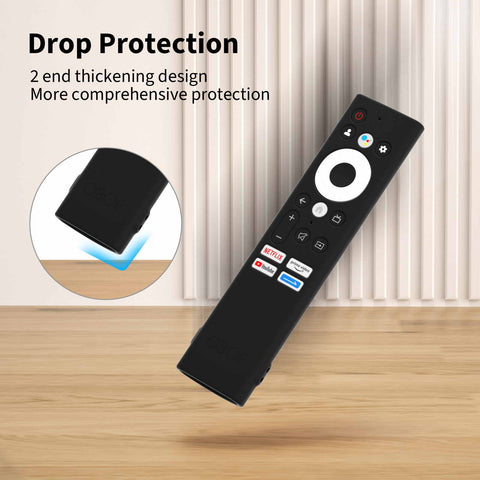 Oboe Silicone TV Remote Cover Compatible with Sansui Tv Remote/Croma Tv/Kodak Tv/Haier Tv/Blaupunkt Tv Remote Protective Case with Remote Loop [REMOTE NOT INCLUDED]