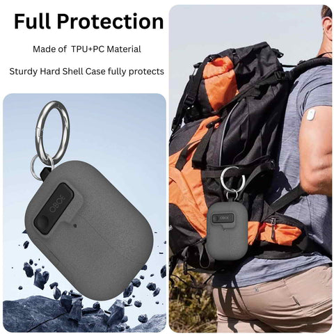 Oboe Aegis Case 'COMPATIBLE WITH' Apple Airpods Pro 3 Case Full Protection Cover with Phone Stand, Magnetic Lock & Keyring (Blue) [AIRPODS & CHARGING CASE NOT INCLUDED]