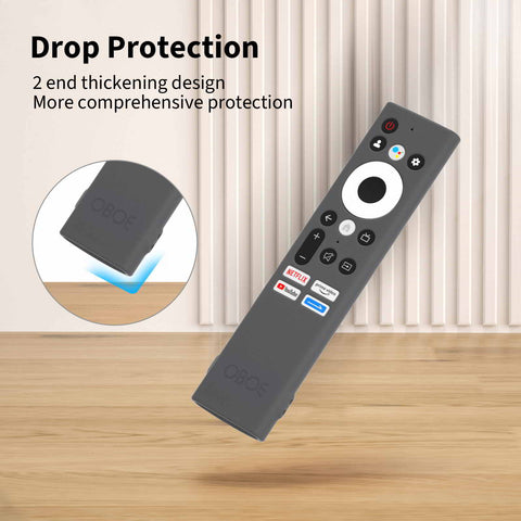 Oboe Silicone TV Remote Cover Compatible with Sansui Tv Remote/Croma Tv/Kodak Tv/Haier Tv/Blaupunkt Tv Remote Protective Case with Remote Loop [REMOTE NOT INCLUDED]