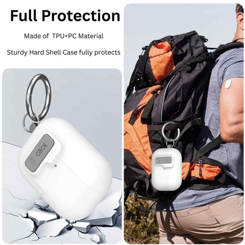 Oboe Aegis Case 'COMPATIBLE WITH' Apple Airpods Pro 3 Case Full Protection Cover with Phone Stand, Magnetic Lock & Keyring (Blue) [AIRPODS & CHARGING CASE NOT INCLUDED]