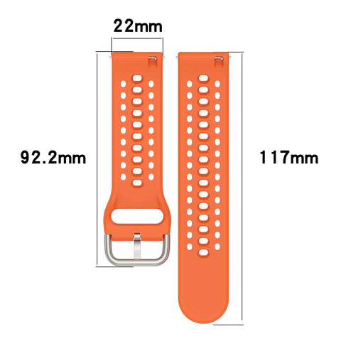 OBOE 22mm Silicone Airhole Strap 'COMPATIBLE WITH' Amazfit Bip 6/Bip 5/Amazfit GTR 4/3/3 Pro/2/2e/GTR 47mm (Black) [WATCH NOT INCLUDED]