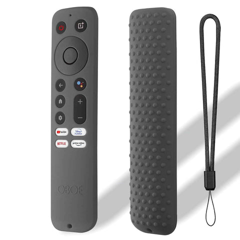 Oboe Silicone TV Remote Cover Compatible with One Plus Tv Remote RC-005A Q Series/U Series Smart Tv Q2 Pro Remote Protective Case with Lanyard