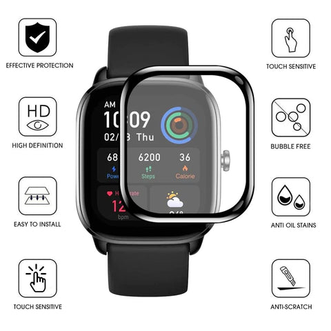 Oboe 3D Curved Screen Protector Compatible with Amazfit GTS 4 Mini Watch