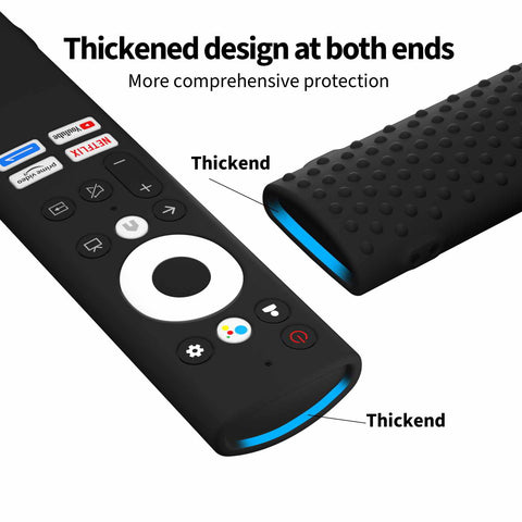 Oboe Silicone TV Remote Cover Compatible with Sansui Tv Remote/Croma Tv/Kodak Tv/Haier Tv/Blaupunkt Tv Remote Protective Case with Remote Loop [REMOTE NOT INCLUDED]