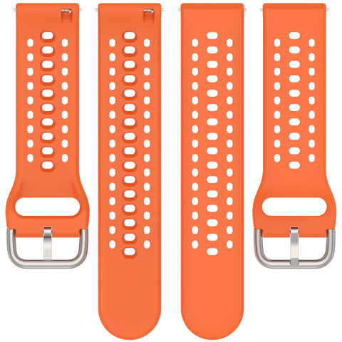 OBOE 22mm Silicone Airhole Strap 'COMPATIBLE WITH' Amazfit Bip 6/Bip 5/Amazfit GTR 4/3/3 Pro/2/2e/GTR 47mm (Black) [WATCH NOT INCLUDED]
