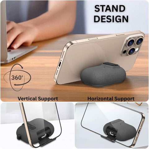 Oboe Aegis Case 'COMPATIBLE WITH' Apple Airpods Pro 3 Case Full Protection Cover with Phone Stand, Magnetic Lock & Keyring (Blue) [AIRPODS & CHARGING CASE NOT INCLUDED]