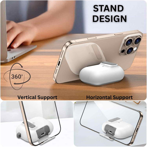 Oboe Aegis Case 'COMPATIBLE WITH' Apple Airpods Pro 3 Case Full Protection Cover with Phone Stand, Magnetic Lock & Keyring (Blue) [AIRPODS & CHARGING CASE NOT INCLUDED]