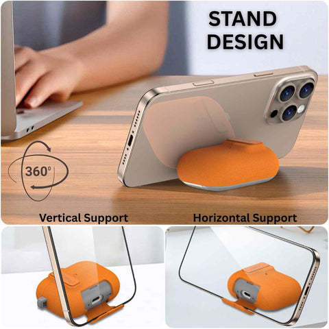 Oboe Aegis Case 'COMPATIBLE WITH' Apple Airpods Pro 3 Case Full Protection Cover with Phone Stand, Magnetic Lock & Keyring (Blue) [AIRPODS & CHARGING CASE NOT INCLUDED]