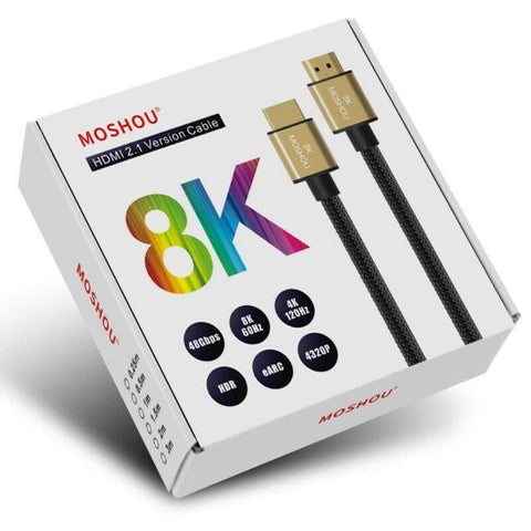 Oboe 1.0M Ultra High Speed HDMI 2.1 Cable support 8K/60Hz, 4K/120Hz, 3D Ultra HDR 48Gbps HiFi eARC Dolby Atmos HDCP2.2