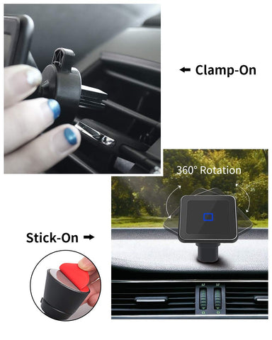 Oboe Magnetic 10W Wireless Fast Charger for car AC air vent mount