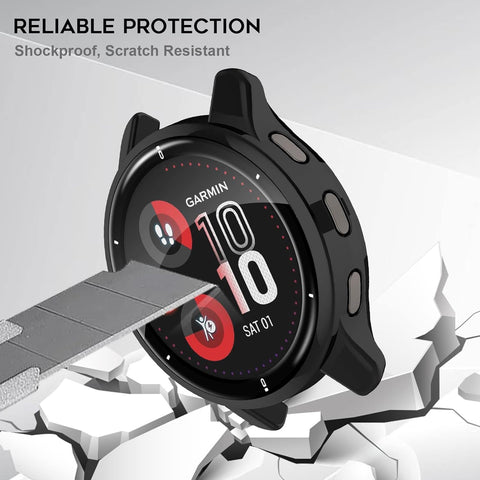 Oboe Full Cover 3D Curved Plating Soft PMMA PET Film Protective Case Compatible with Garmin Watch