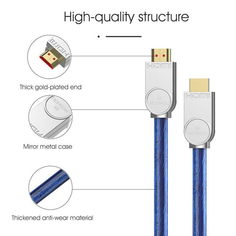 Oboe 1.0M HDMI 2.1 Cable support 8K@60Hz, 4K@120Hz, 48Gbps-Ethernet, eARC, Dolby Atmos Vision HDR10 4.4.4 Chroma, HDCP2.2, Up to 7680-by-4320 Resolution