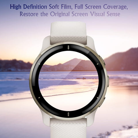 Oboe Full Cover 3D Curved Plating Soft PMMA PET Film Protective Case Compatible with Garmin Watch