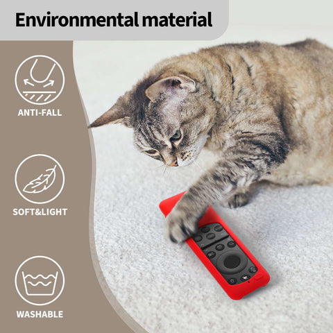 Oboe Silicone Tv Remote Cover Compatible with Samsung Smart Tv Remote 2025 Half Wrap Case with Lanyard [Remote NOT Included]