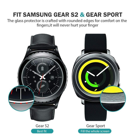 Oboe 42mm 2.5D Screen Tempered Guard Compatible with Samsung Galaxy Watch S2 / Gear Sports / 42mm